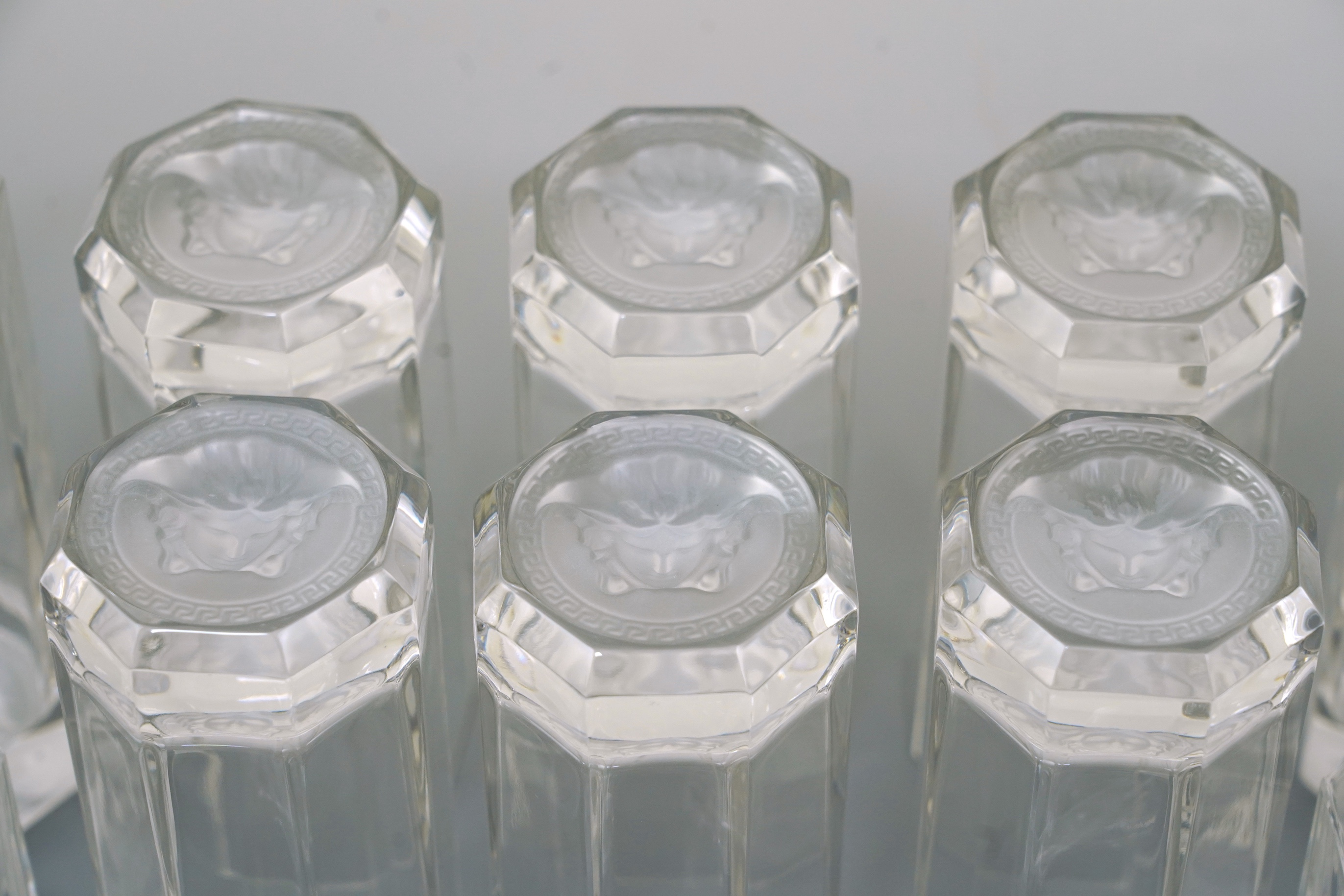 Rosenthal for Versace: A suite of 'Medusa Lumiere' drinking glasses